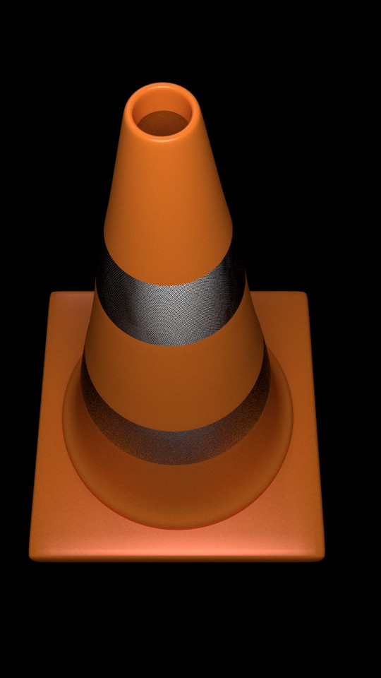 Traffic cone with real reflective material preview image 2